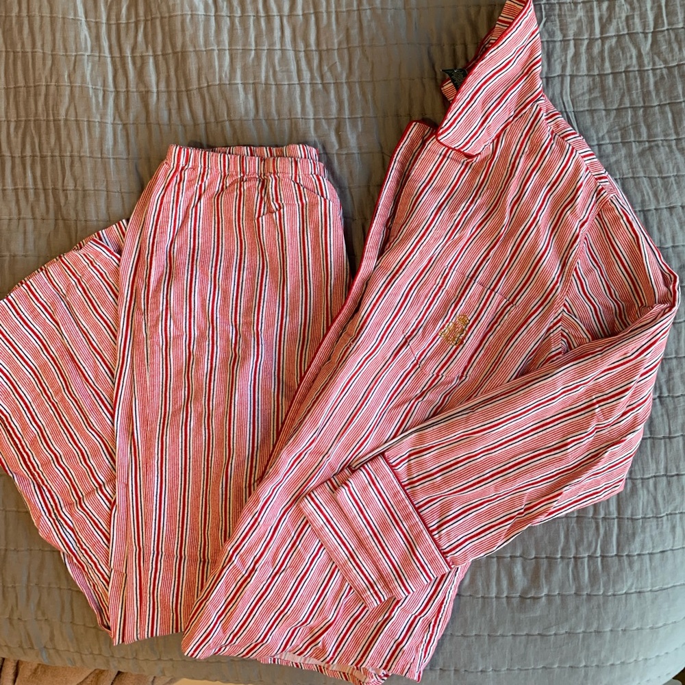 Ralph Lauren Pinstripe Pajamas- flannel